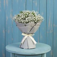 Букет Белые гипсофилы в Зеленчукской Букет цветов из:  Гипсофила в Зеленчукской