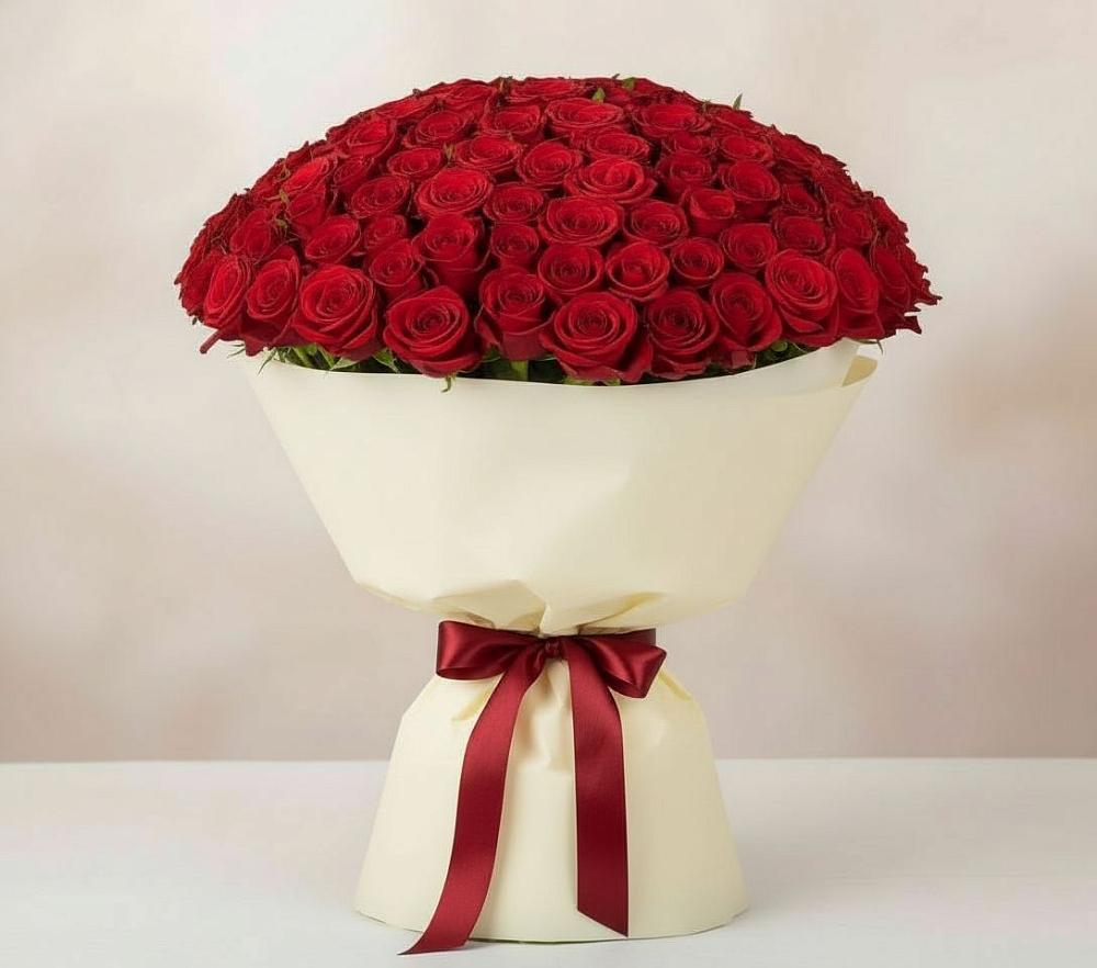 101 Красная роза Милано в Зеленчукской Букет 101 Красная роза Милано в Зеленчукской