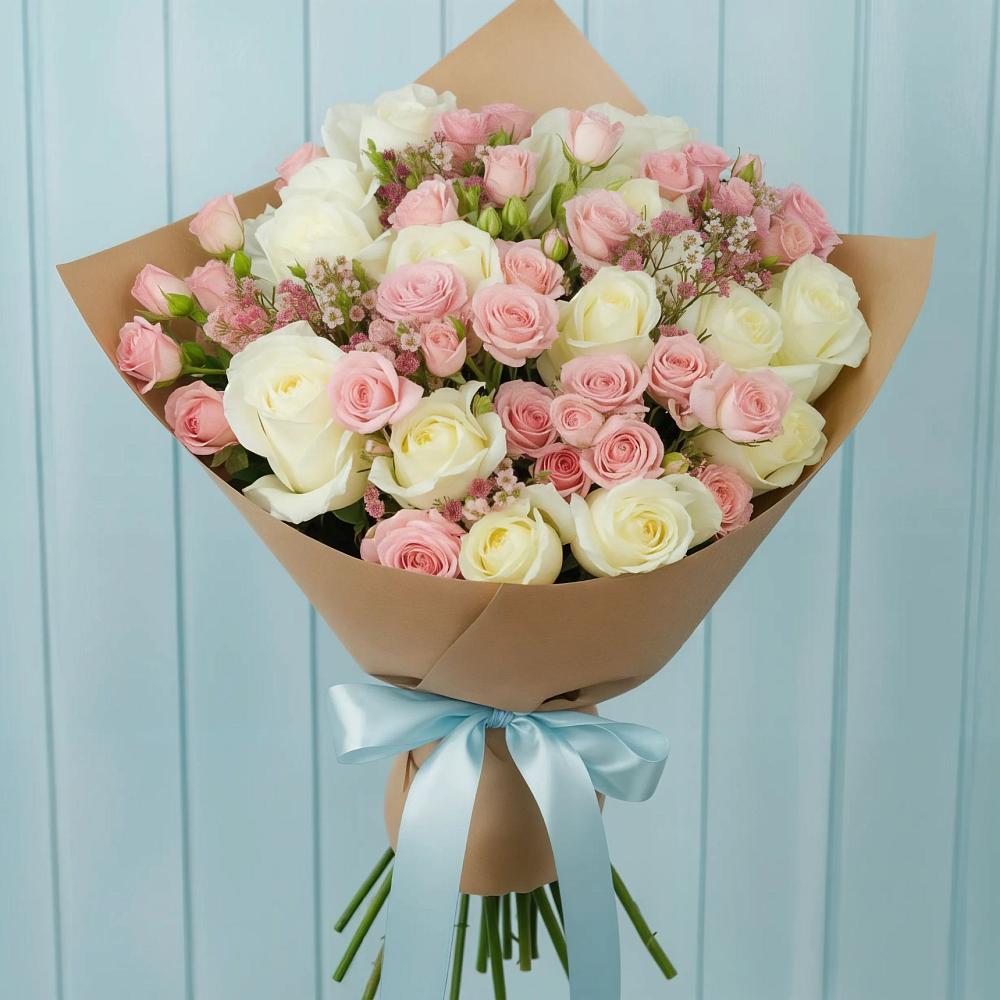 Букет романтичный подарок в Зеленчукской Букет цветов из: Розы в Зеленчукской