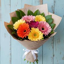 Букет яркий день в Зеленчукской Букет цветов из:  Герберы в Зеленчукской