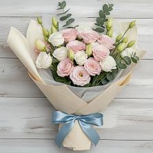 Букет шампанское в Зеленчукской Букет цветов из:  Лизиантусы в Зеленчукской