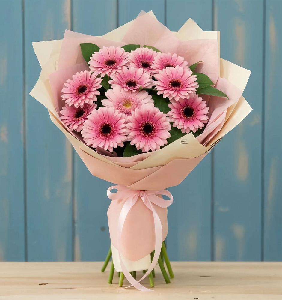 Букет пурпурно-розовый в Зеленчукской Букет цветов из: Герберы в Зеленчукской