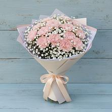 Букет Нежность рассвета в Зеленчукской Букет цветов из:  Гвоздики в Зеленчукской