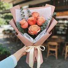Букет персиковый аромат в Зеленчукской Букет цветов из: Розы в Зеленчукской