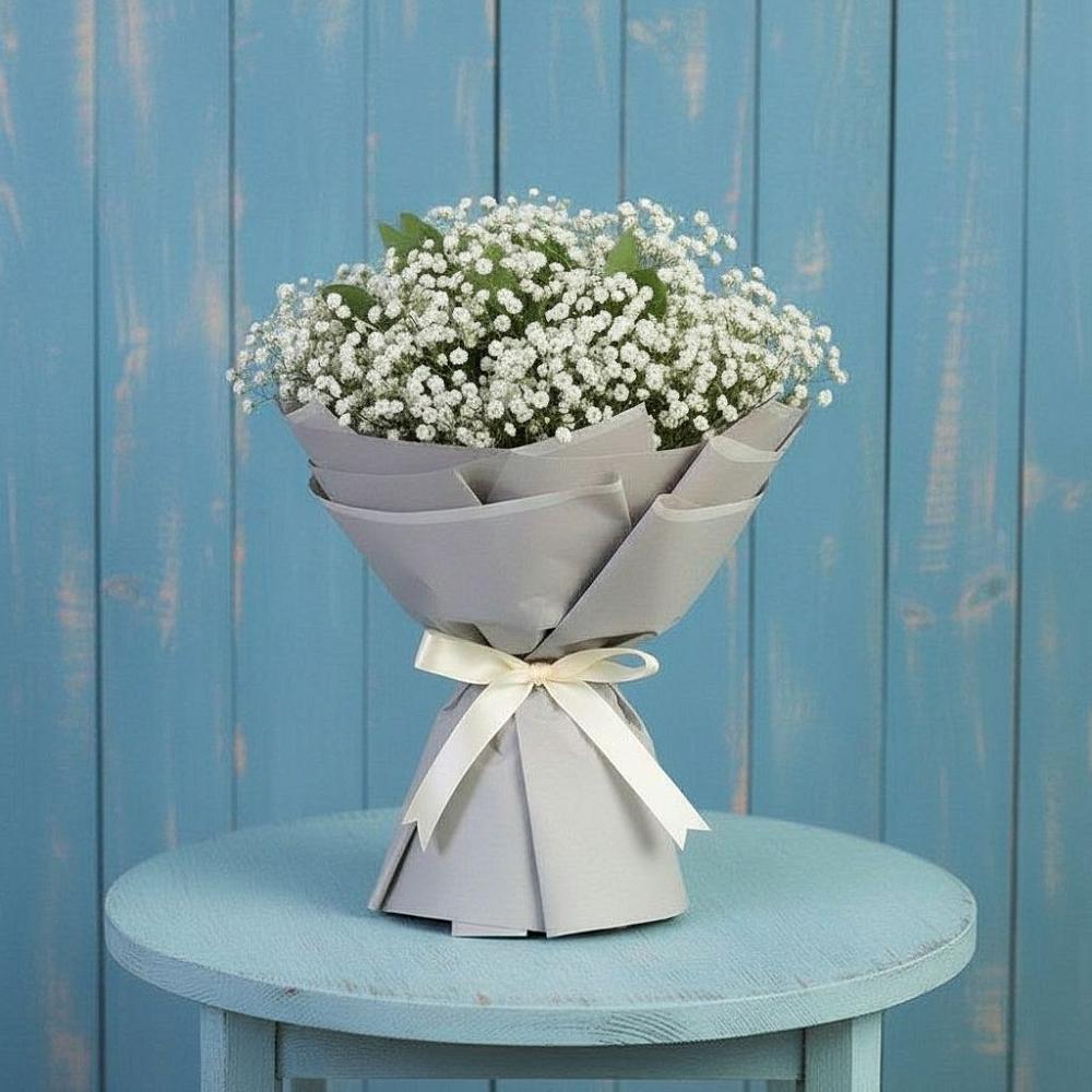 Букет Белые гипсофилы в Зеленчукской Букет цветов из: Гипсофила в Зеленчукской