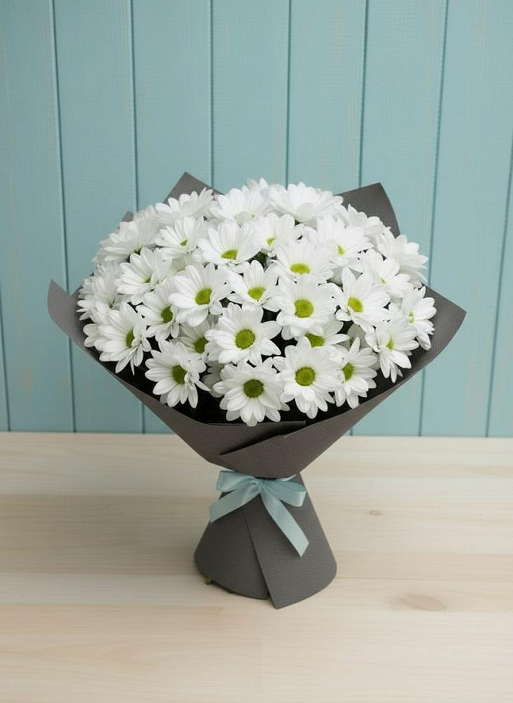 Букет белые хризантемы в Зеленчукской Букет цветов из: Хризантемы в Зеленчукской