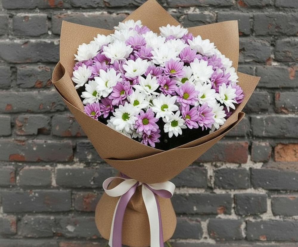 Букет цветов из: Хризантемы в Зеленчукской