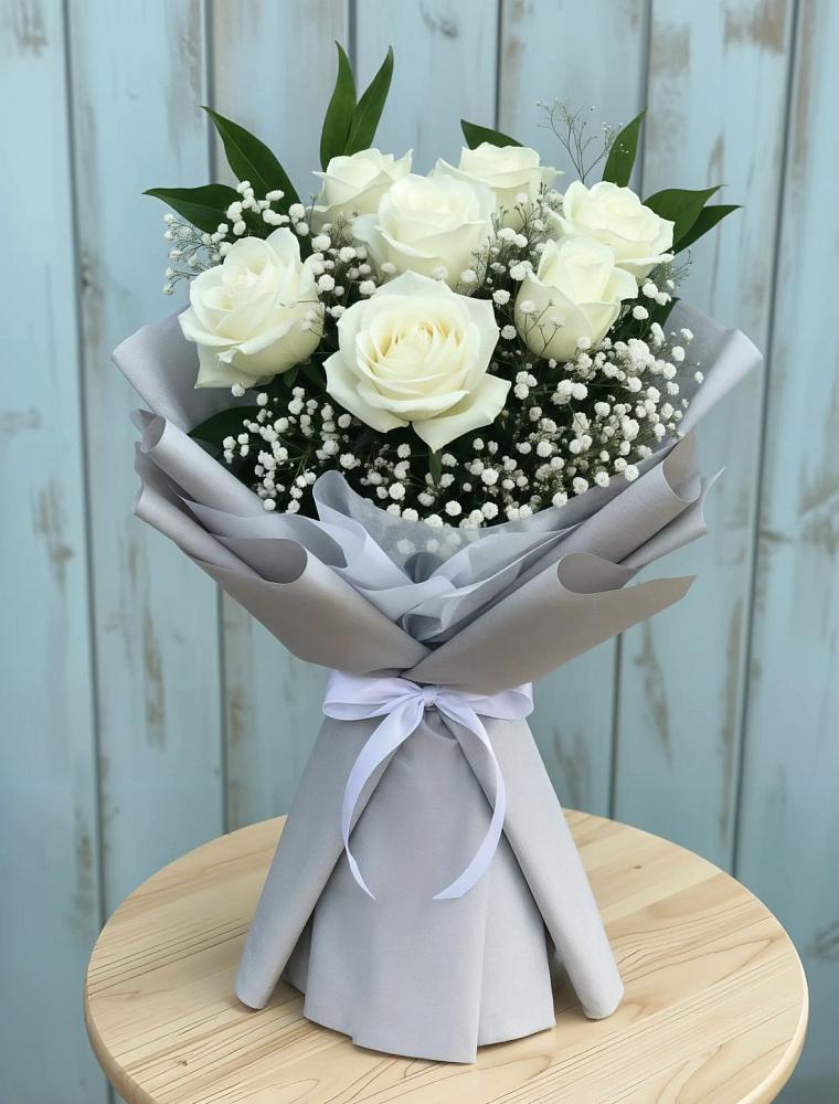 Букет из белых роз в Зеленчукской Букет цветов из: Розы в Зеленчукской