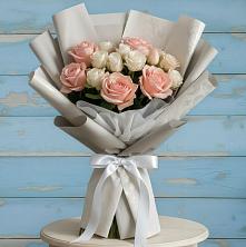 Букет Нежное облако в Зеленчукской Букет цветов из:  Розы в Зеленчукской