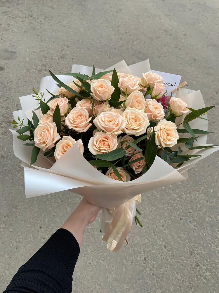 Букет Кремовые розы Латте в Зеленчукской