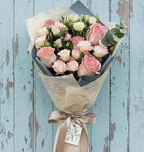 Букет нежный и розовый в Зеленчукской Букет цветов из:  Розы в Зеленчукской