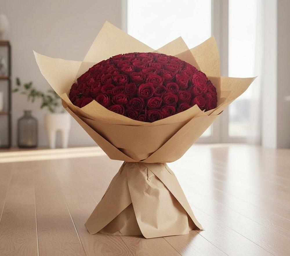 Букет 101 Красная роза в Зеленчукской