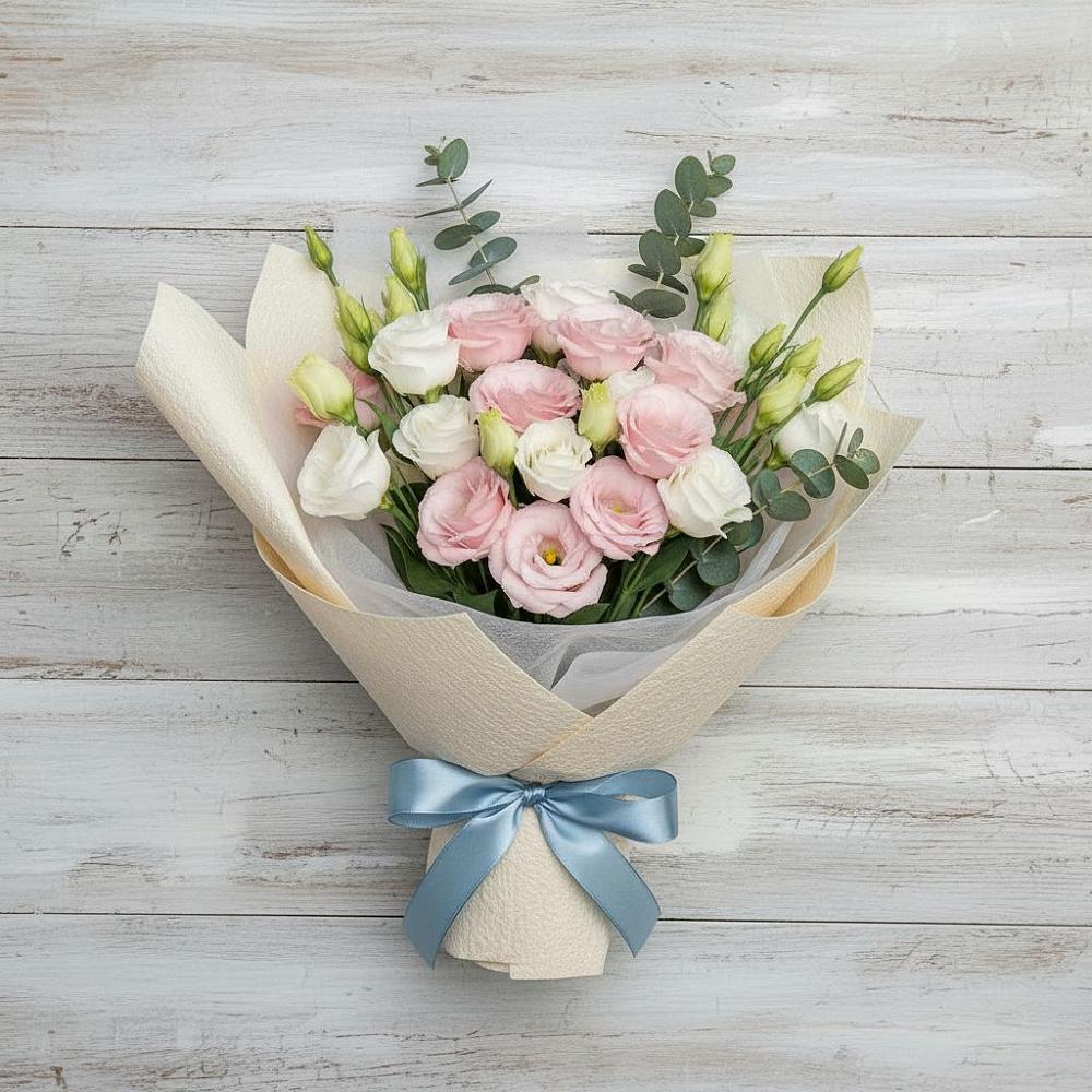 Букет цветов из: Лизиантусы в Зеленчукской